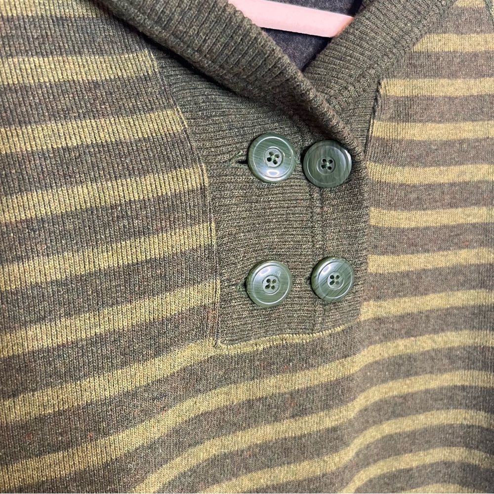 MOUNTAIN HARDWEAR Sevina Wool‎ Blend Striped Sweater with Hood. Size Large - Picture 4 of 9